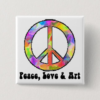 Peace, Love & Art Pin