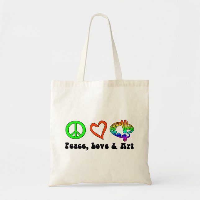 Peace, Love & Art Signs Bag (Front)
