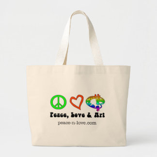 Peace, Love & Art Signs Bag