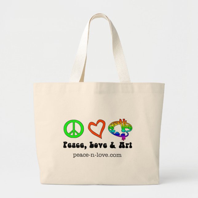 Peace, Love & Art Signs Bag (Front)