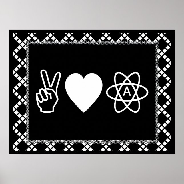Peace Love Atheism Poster (Front)