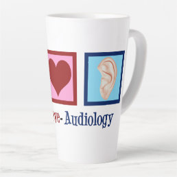 Peace Love Audiology Cute Audiologist Latte Mug