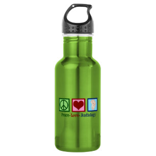 Peace Love Audiology Cute Audiologist Stainless Steel Water Bottle