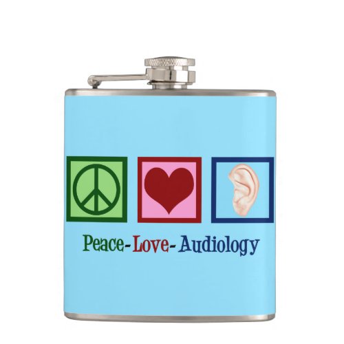 Peace Love Audiology Flask