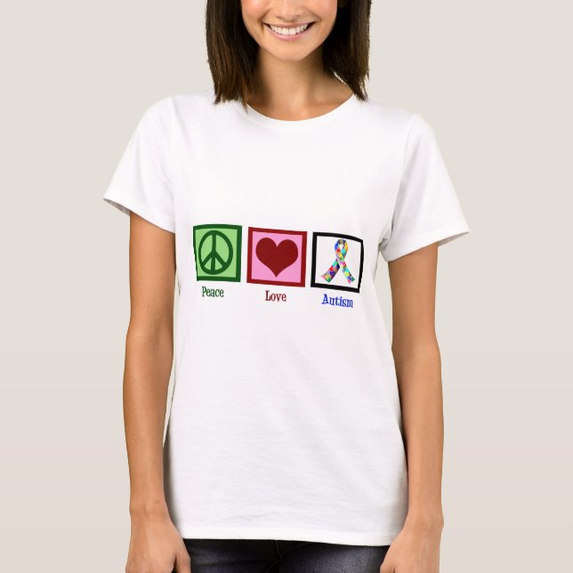 Peace Love Autism Awareness Women's T-Shirt (Front)