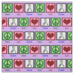 Peace Love Autism Fabric