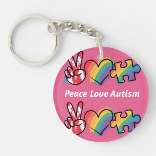 Peace.Love.Autism Keychain