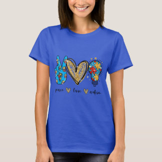 Peace love autism tshirt