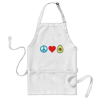 Peace Love Avocado Adult Apron