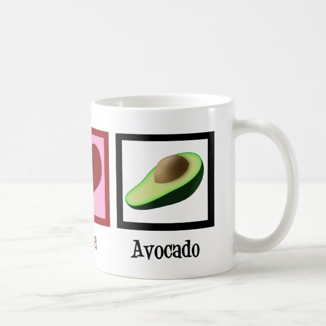 Peace Love Avocado Coffee Mug (Right)