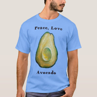 Peace Love Avocado painting vegetarian healthy foo T-Shirt