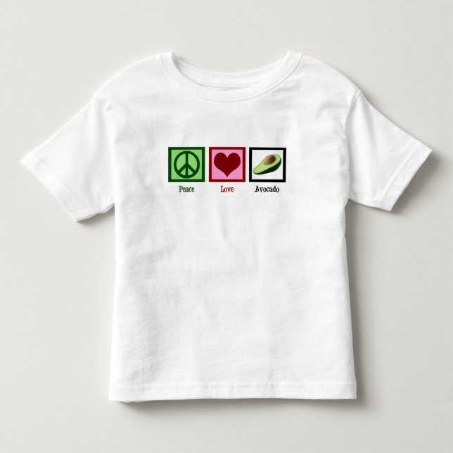 Peace Love Avocados Toddler T-shirt (Front)