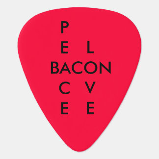 Peace Love Bacon Rocks Guitar Picks