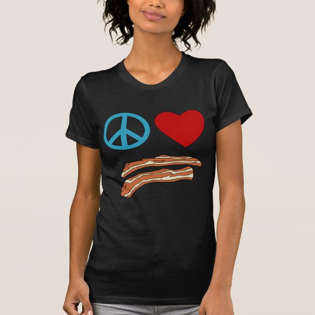 Peace Love Bacon Symbology Tshirt, Mug T-Shirt (Front)
