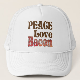 Peace Love Bacon Trucker Hat