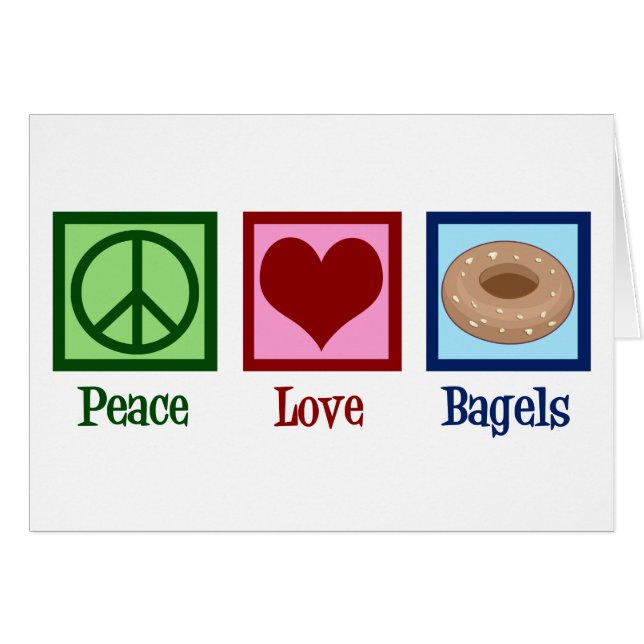 Peace Love Bagels Card (Front Horizontal)