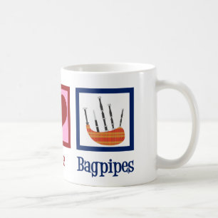 Peace Love Bagpipes Coffee Mug