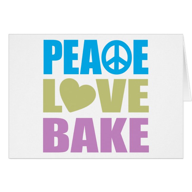Peace Love Bake Cards (Front Horizontal)