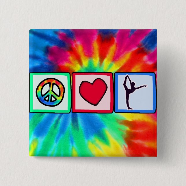 Peace, Love, Ballet Pinback Button (Front)