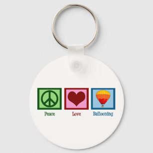 Peace Love Ballooning Keychain