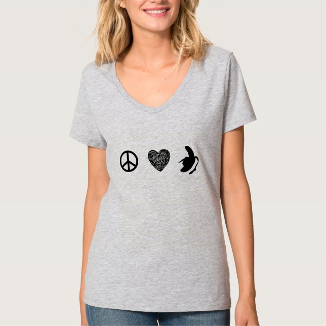 Peace, Love... Banana! T-Shirt (Front)