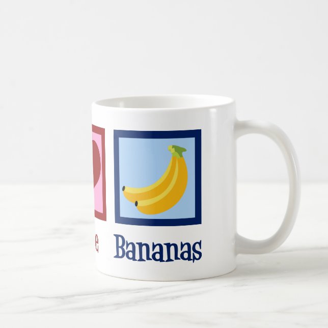 Peace Love Bananas Coffee Mug (Right)