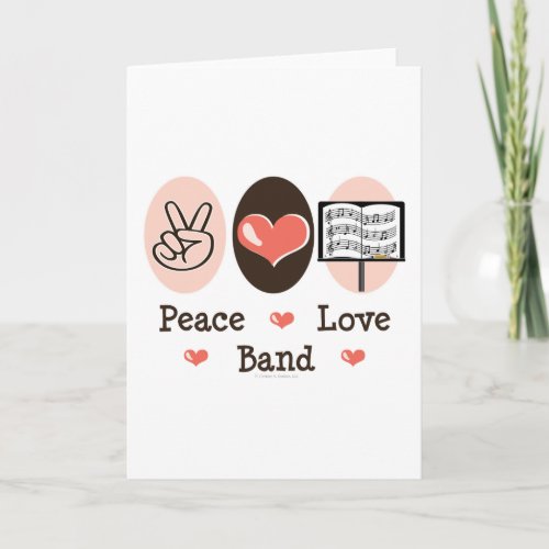 Peace Love Band Greeting Card