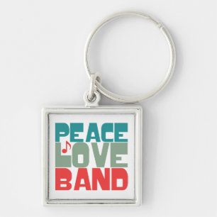 Peace Love Band Keychain