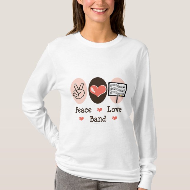 Peace Love Band Long Sleeve Tee (Front)