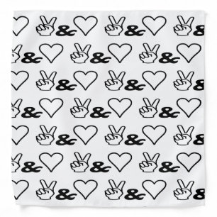 Peace & Love Bandana