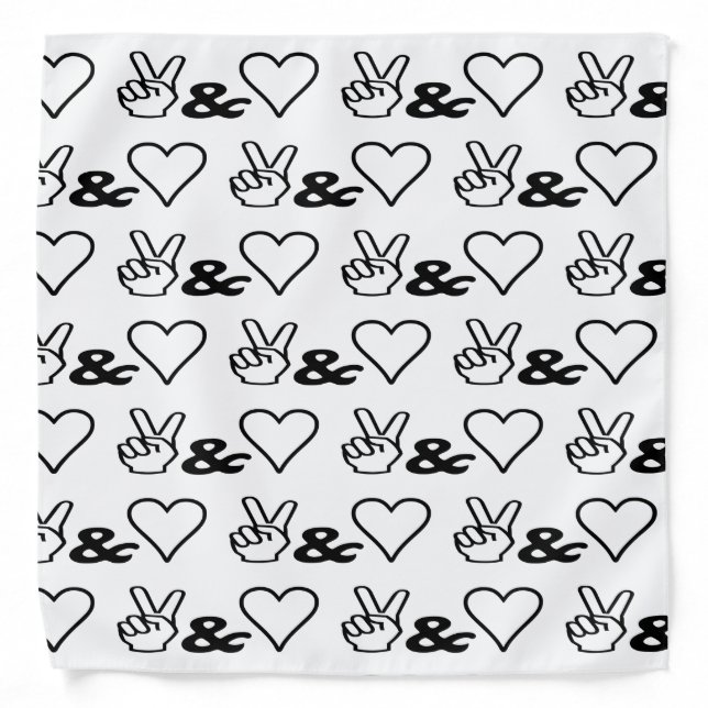 Peace & Love Bandana (Front)