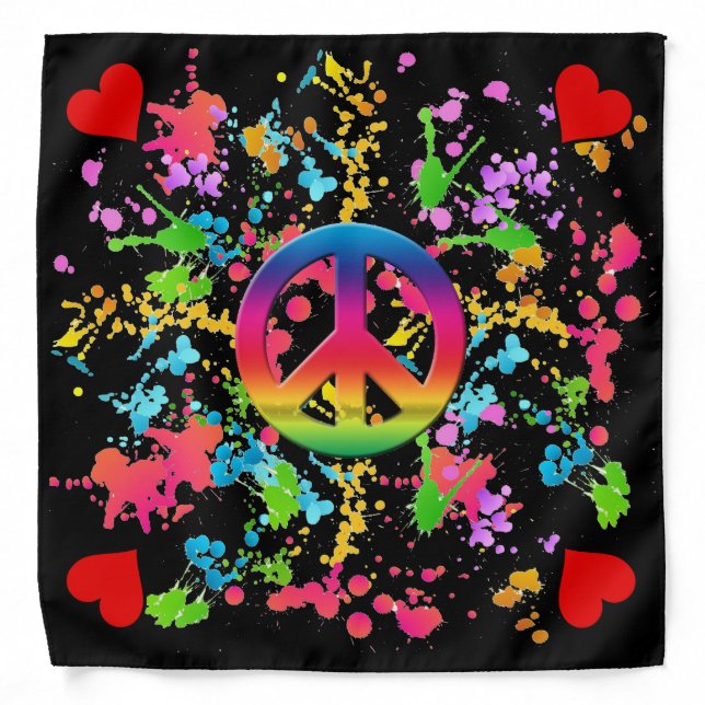 Peace & Love Bandana (Front)