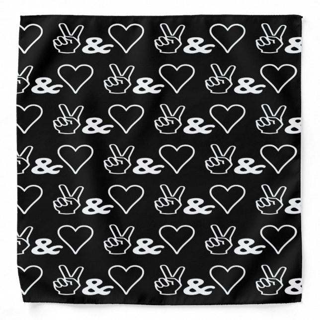 Peace & Love Bandana (Front)