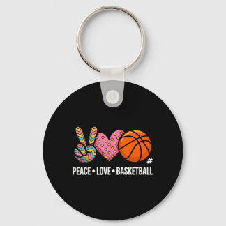 Peace Love Basball 1 Keychain