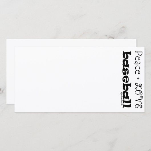 Peace Love Baseball (Front/Back)