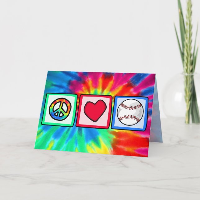Peace, Love, Baseball Card (Front)
