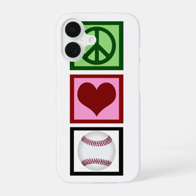 Peace Love Baseball Iphone Case (Back)