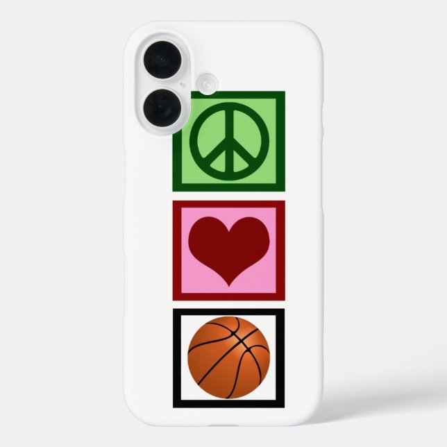 Peace Love Basketball Case-Mate iPhone Case (Back)