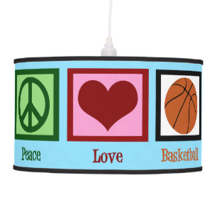 Peace Love Basketball Ceiling Lamp