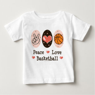 Peace Love Basketball Infant Long Sleeve T-shirt