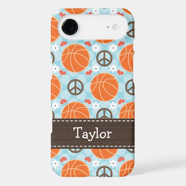Peace Love Basketball iPhone 6 Tough Cov Case-Mate iPhone Case (Back)
