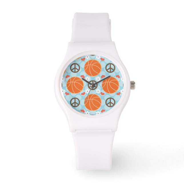 Peace Love Basketball Watch (Front)