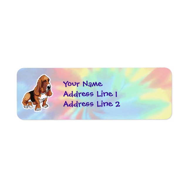 Peace, Love, Basset Hounds Label (Front)
