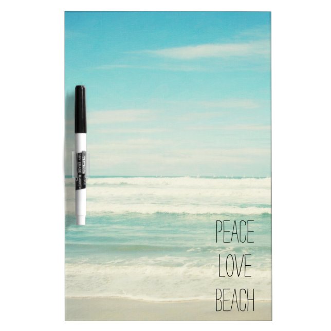 Peace Love Beach Dry Erase Board (Front)