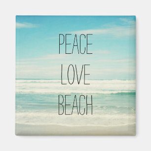 Peace Love Beach Magnet