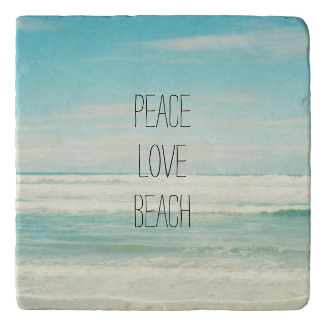 Peace Love Beach Trivet (Front)