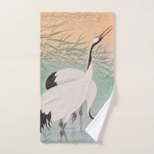 Peace, Love & Beauty - Ohara Koson's Cranes Hand Towel