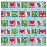 Peace Love Beavers Fabric