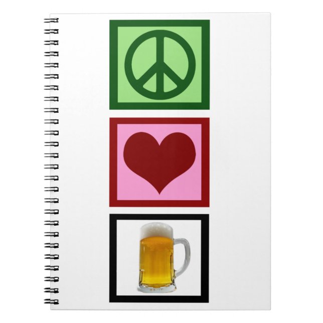 Peace Love Beer Notebook (Front)