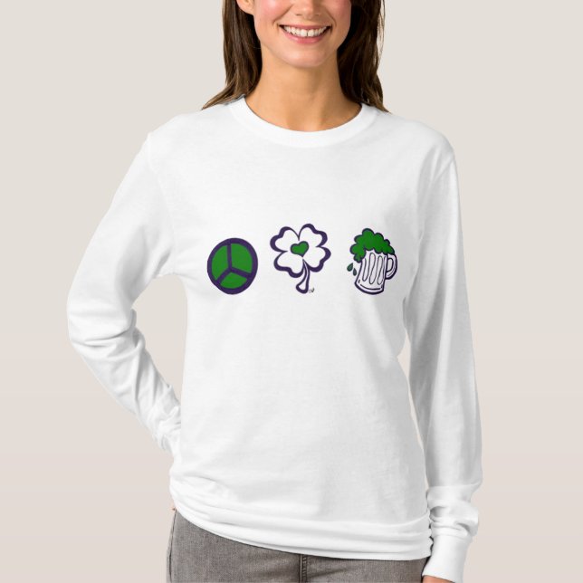 Peace, Love, & Beer T-Shirt (Front)